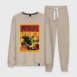 Костюм хлопковый мужской Metallica - Iowa speedway playbill, цвет: миндальный