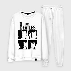 Костюм хлопковый мужской The Beatles - legendary group!, цвет: белый