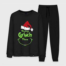 Костюм хлопковый мужской Resting Grinch Face, цвет: черный