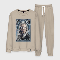 Костюм хлопковый мужской ВЕДЬМАК НЕТФЛИКС, цвет: миндальный