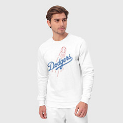 Костюм хлопковый мужской Los Angeles Dodgers baseball, цвет: белый — фото 2