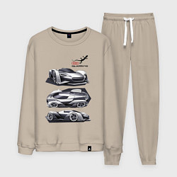 Костюм хлопковый мужской Audi motorsport concept sketch, цвет: миндальный