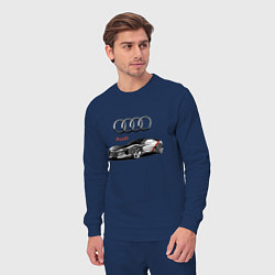 Костюм хлопковый мужской Ауди - автоспорт концепт эскиз, цвет: тёмно-синий — фото 2