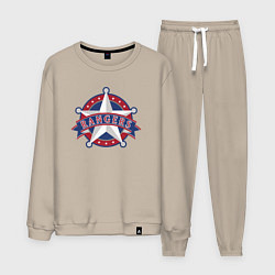 Костюм хлопковый мужской Texas Rangers -baseball team, цвет: миндальный