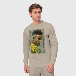 Костюм хлопковый мужской Neymar Junior - Brazil national team, цвет: миндальный — фото 2