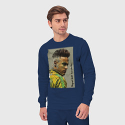 Костюм хлопковый мужской Neymar Junior - Brazil national team, цвет: тёмно-синий — фото 2