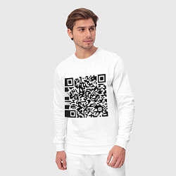 Костюм хлопковый мужской QR-код Скала Джонсон, цвет: белый — фото 2