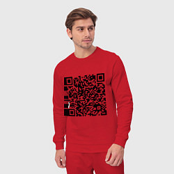 Костюм хлопковый мужской QR-код Скала Джонсон, цвет: красный — фото 2