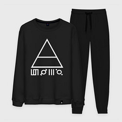 Костюм хлопковый мужской 30 Seconds to Mars - Logo, цвет: черный