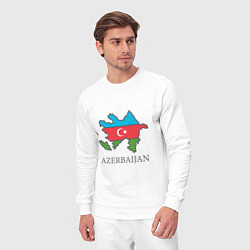 Костюм хлопковый мужской Map Azerbaijan, цвет: белый — фото 2