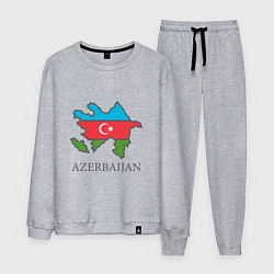 Костюм хлопковый мужской Map Azerbaijan, цвет: меланж