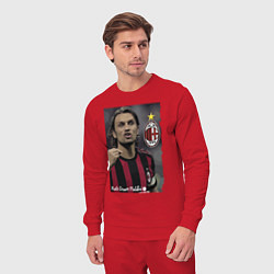 Костюм хлопковый мужской Paolo Cesare Maldini - Milan, captain, цвет: красный — фото 2