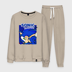 Костюм хлопковый мужской Sonic Adventure Sonic, цвет: миндальный