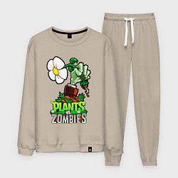 Костюм хлопковый мужской Plants vs Zombies рука зомби, цвет: миндальный