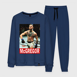 Костюм хлопковый мужской Конор МакГрегор McGregor, цвет: тёмно-синий