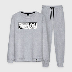 Костюм хлопковый мужской Киллуа Золдик и Гон, цвет: меланж