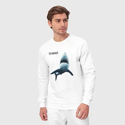Костюм хлопковый мужской Акула - топ менеджер, цвет: белый — фото 2