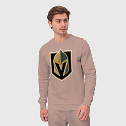 Костюм хлопковый мужской Vegas Golden Knights , Вегас Голден Найтс, цвет: пыльно-розовый — фото 2