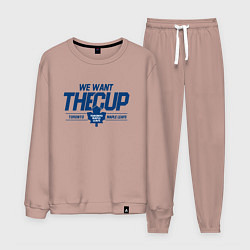 Костюм хлопковый мужской Toronto Maple Leafs We want the cup Торонто Мейпл, цвет: пыльно-розовый
