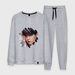 Костюм хлопковый мужской Agust D SUGA BTS, цвет: меланж