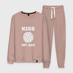 Костюм хлопковый мужской Kiss - My Ace, цвет: пыльно-розовый
