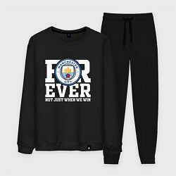 Костюм хлопковый мужской Manchester City FOREVER NOT JUST WHEN WE WIN Манче, цвет: черный