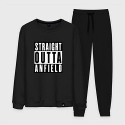 Костюм хлопковый мужской Liverpool Straight Outta Anfield Ливерпуль, цвет: черный