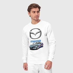 Костюм хлопковый мужской Mazda Japan, цвет: белый — фото 2