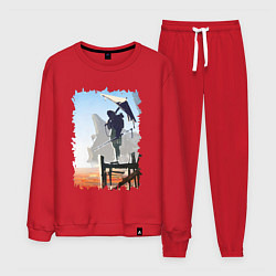 Костюм хлопковый мужской Warrior of desert, цвет: красный