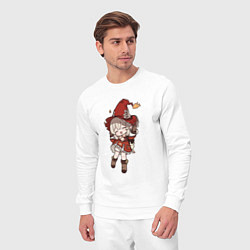 Костюм хлопковый мужской Алая ведьмочка Кли, цвет: белый — фото 2