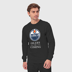 Костюм хлопковый мужской Edmonton Oilers are coming Эдмонтон Ойлерз, цвет: черный — фото 2