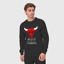 Костюм хлопковый мужской Chicago Bulls are coming Чикаго Буллз, цвет: черный — фото 2