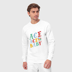 Костюм хлопковый мужской Ace Ace Baby, цвет: белый — фото 2