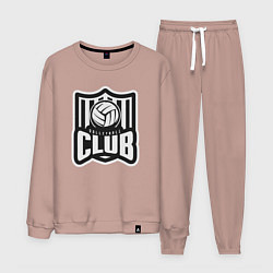 Костюм хлопковый мужской Volleyball Club, цвет: пыльно-розовый
