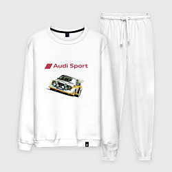 Костюм хлопковый мужской Audi Racing team Power, цвет: белый