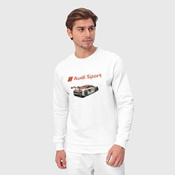 Костюм хлопковый мужской Ауди Автоспорт, цвет: белый — фото 2