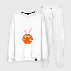 Костюм хлопковый мужской Basketball Bunny, цвет: белый