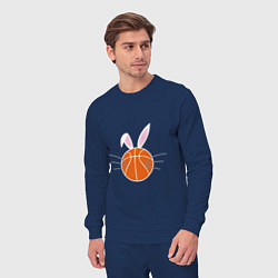 Костюм хлопковый мужской Basketball Bunny, цвет: тёмно-синий — фото 2