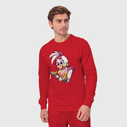 Костюм хлопковый мужской Five Nights at Freddys: Security Breach - Глэмрок, цвет: красный — фото 2
