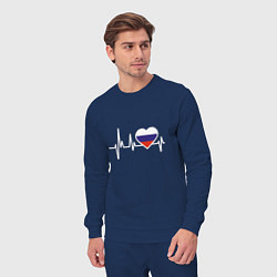 Костюм хлопковый мужской Пульс России, цвет: тёмно-синий — фото 2