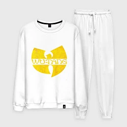 Костюм хлопковый мужской Wu tang logo, цвет: белый