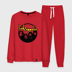 Костюм хлопковый мужской Led Zeppelin Лед Зеппелин, цвет: красный