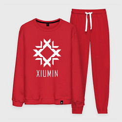 Костюм хлопковый мужской Exo XIUMIN, цвет: красный