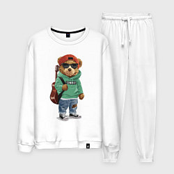 Костюм хлопковый мужской КРУТОЙ МИШКА COOL BEAR, цвет: белый