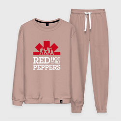 Костюм хлопковый мужской RHCP Logo Red Hot Chili Peppers Logo, цвет: пыльно-розовый