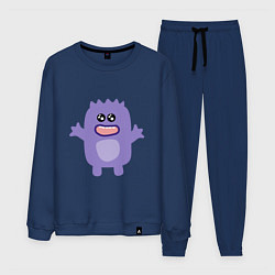 Костюм хлопковый мужской Purple monster, цвет: тёмно-синий