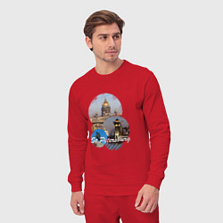 Костюм хлопковый мужской Санкт-Петербург Россия, цвет: красный — фото 2