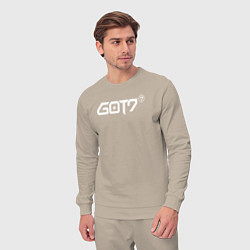 Костюм хлопковый мужской Got7 jinyoung, цвет: миндальный — фото 2