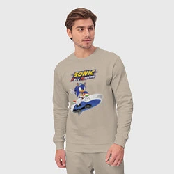 Костюм хлопковый мужской Sonic Free Riders Hedgehog Racer, цвет: миндальный — фото 2
