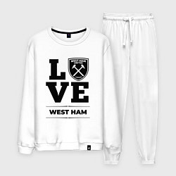 Костюм хлопковый мужской West Ham Love Классика, цвет: белый